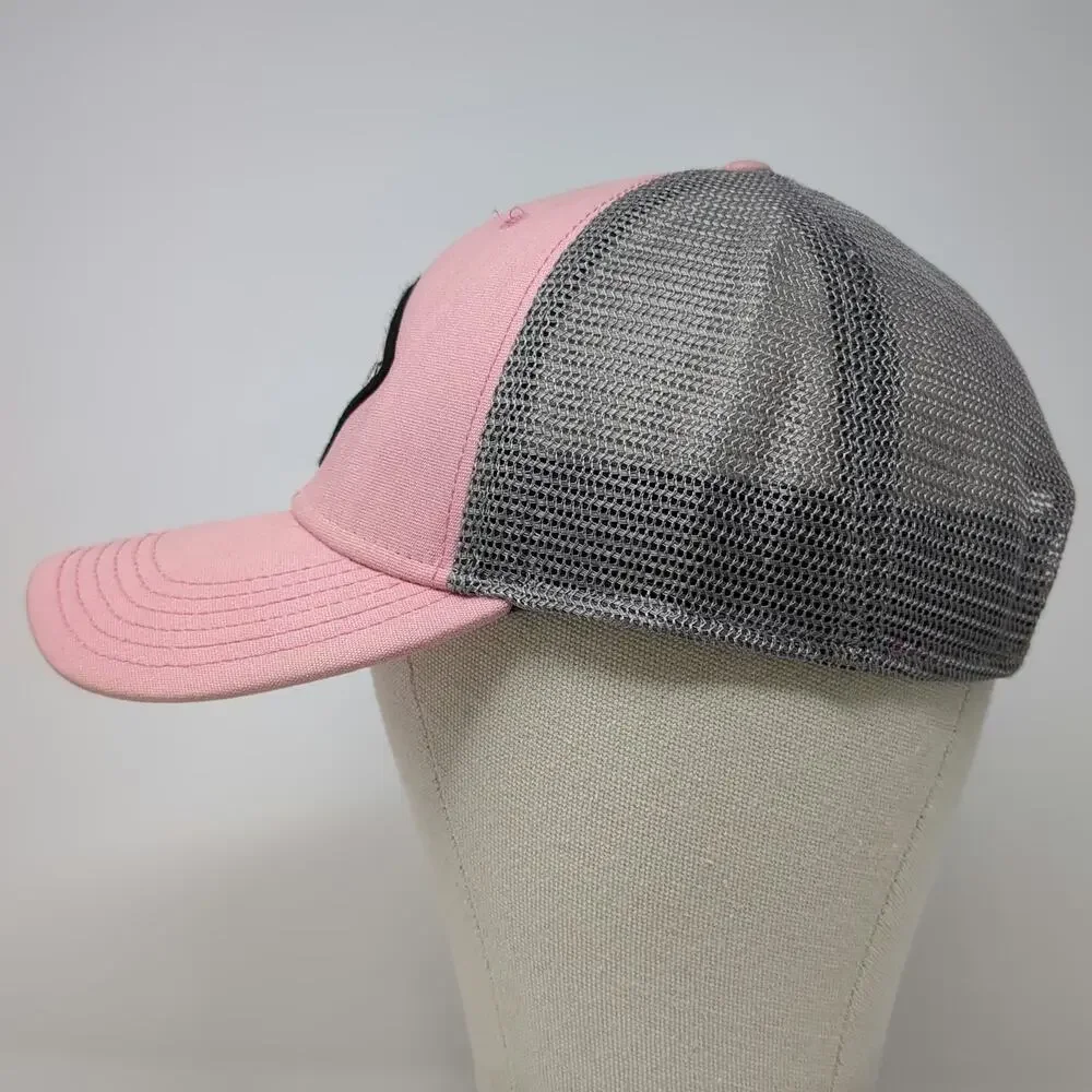 Legacy Trucker Hat Pink One Size Pete Smith's Surf Shop Mesh Patch Palm Trees
